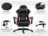 Computer Gaming Chair, PU Leather Office Desk Chair with Footrest, Swivel Wheels, 135&deg Reclining T3398P377462