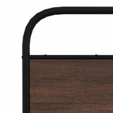 Metal Bed Frame without Mattress Brown Oak 140x200 cm 3318662