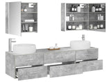 Bathroom Furniture Set 5 pcs Concrete Grey 3407010
