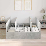 Storage Bed Frame Concrete Grey 150 x 200 cm Engineered Wood 3335384