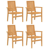 5 Piece Garden Dining Set Solid Wood Teak 3157915