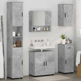 Bathroom Furniture Set with Drawer 5 pcs Concrete Grey 3392996