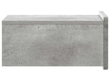 Wall-Mounted Bedside Cabinet with Drawer 2 pcs Concrete Grey 898262
