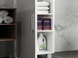 Tall Bathroom Cabinet, Freestanding Bathroom Cabinet with Adjustable Shelves and Double Doors T3398P343304
