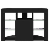 Corner LED TV Cabinet Black 100x40x68cm Engineered Wood 889786