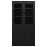 ZNTS Office Cabinet Black 90x40x180 cm Steel 335948