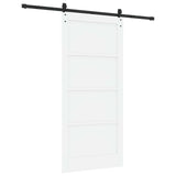 Sliding Door ORKDAL 93 x 202 cm Engineered Wood White and Black 3450272