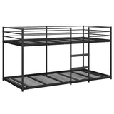 ZNTS Bunk Bed without Mattress Black 100x190 cm Steel 4019878