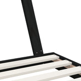 Kids Bed Frame Black 80x160 cm Solid Wood Pine 834530