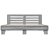 Bed Frame without Mattress Grey Sonoma 200x200 cm 3280085