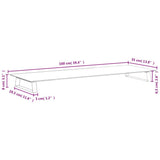 Monitor Stand White 100x35x8 cm Tempered Glass and Metal 374222
