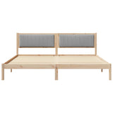 Bed Frame Light Grey 200 x 200 cm Solid Pine Wood 3394238