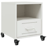 ZNTS Bedside Cabinets 2 pcs White 36x39x43.5 cm Steel 846715