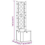 Garden Raised Bed with Trellis and Self Watering System Mocha 313964
