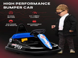 6V Electric Kids Bumper Car, 6V Spin Waltz Car, with Music, Horn, Lights - Black T3398P348362