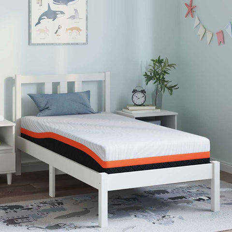 Mattress White and Grey 80 x 160 cm Gel Memory Foam 4106346