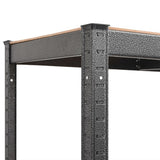 5-Layer Heavy-duty Shelves 2 pcs Grey Steel&Engineered Wood 3154204
