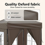 Folding Party Tent with Sidewalls Taupe 2x2 m 93505
