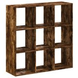 Bookcase Smoked Oak 102x32x102 cm Engineered Wood 852820