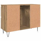 Bathroom Cabinet Artisan Oak 80x33x60 cm Engineered Wood 857236