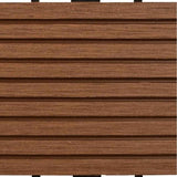 WPC Tiles 30x30cm 11pcs 1m2 Brown 40825