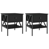 Bedside Tables 2 pcs Black 40x42x45 cm Engineered Wood 825954