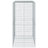 Gabion Basket with Cover 150x100x200 cm Galvanised Iron 3295226
