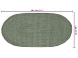 Area Rugs Olive Green 122 x 183 cm Jute 42010647