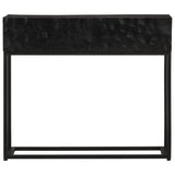 Console Table Black 90x30x76 cm Solid Wood Mango and Iron 372008