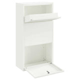 Parcel Drop Box with Storage White 44 x 22 x 82 cm Steel 874920