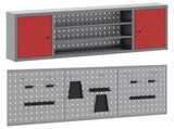 Tool Cabinet Set with Shelf 4 pcs Red Powder-Coated Steel 3321407