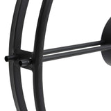 Wall Clock Black Iron 52 cm Decorative Inlays Wall Clock 325171