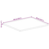 Table Top 60x50x2.5 cm Rectangular Solid Wood Rough Mango 371316