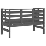 Garden Bench Grey Solid pine wood 2-seater Durable Garden Bench 825137