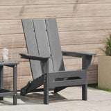 Folding Adirondack Chair Light Grey 80.5 x 74.5 x 92 cm HDPE 42006620