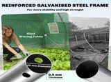 3 x 4 m Walk-in Polytunnel Greenhouse with Hinged Door and 8 Roll Up Mesh Windows, Garden Tunnel T3398P554297