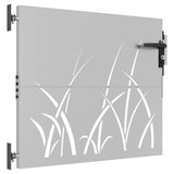 Garden Gate 85x100 cm Corten Steel Grass Design 153221