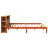 Bookcase Bed without Mattress Wax Brown 180x200 cm Super King Solid Wood Pine 3321557