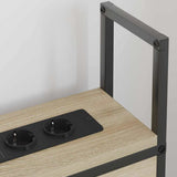 Storage Headboard with Charging Station Sonoma oak 100 cm 859791