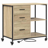 Cabinet with Charging Station Sonoma Oak 76 x 41 x 72 cm 859836