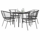 Garden Dining Set Black 3334486