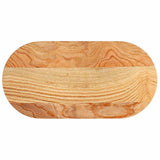 Table Top Light Brown 80x40x4 cm Solid Wood Oak Oval 4009073