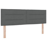 Box Spring Bed with Headboard Dark Grey 200 x 140 cm Fabric 3341042