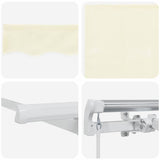 Retractable Awning Manual Cream and white 400 x 200 cm 3329783