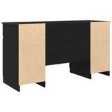 Desk Black oak Engineered wood 140 x 49 x 76 cm 3328508