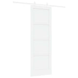 Sliding Door 73.5 x 211 cm Engineered Wood White 3450147