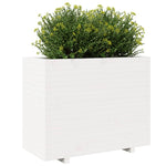 ZNTS Garden Planter White 90x40x72.5 cm Solid Wood Pine 3282595