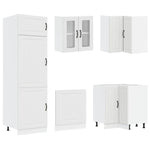 ZNTS 14 Piece Kitchen Cabinet Set Lucca White Engineered Wood 3314981