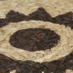 Handmade Rug Jute with Dark Brown Print 150 cm 133706