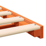 Bed Frame Wax Brown 140 x 200 cm Solid Pine Wood 873072
